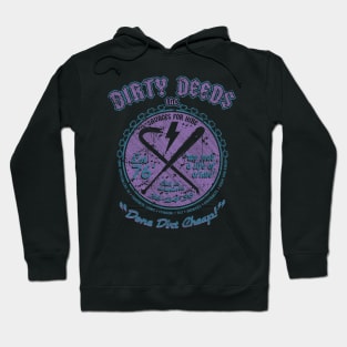 "DIRTY DEEDS" PURPLE BLUE Hoodie